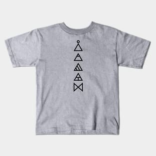 Learn,  Explore, Express, Create, and Reflect Minimalist glyphs Kids T-Shirt